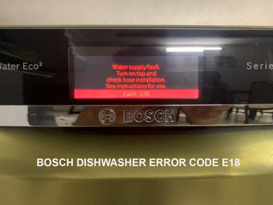 Máy rửa bát Bosch báo lỗi E18